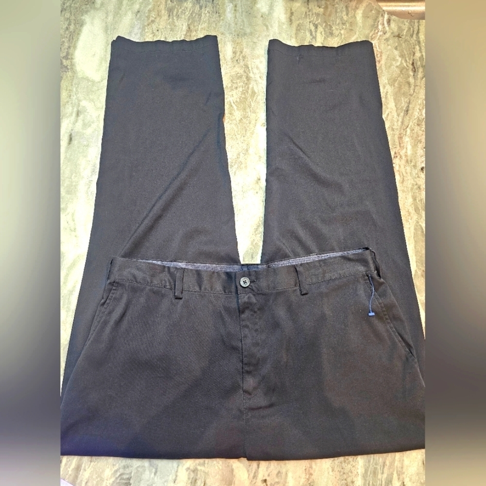 BCG Golf Black Stretch Dress Pants Men’s 38x32 Flat Front Lightweight